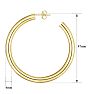 14 Karat Yellow Gold Thick Polished Hoop Earrings, 2 Inches Image-2