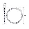 1 Carat Sapphire and Diamond Hoop Earrings In 14 Karat White Gold, 3/4 Inch Image-4