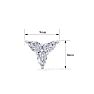 1/2 Carat Pear Shape Diamond Cluster Earrings In 14 Karat White Gold Image-5
