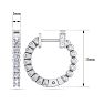 1/2 Carat Diamond Hoop Earrings In 14 Karat White Gold, 1/2 Inch Image-4