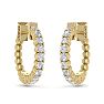 1/2 Carat Diamond Hoop Earrings In 14 Karat Yellow Gold, 1/2 Inch Image-2