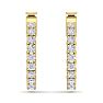 1/2 Carat Diamond Hoop Earrings In 14 Karat Yellow Gold, 1/2 Inch Image-3