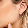 2 Carat Diamond Hoop Earrings In 14 Karat White Gold, 3/4 Inch Image-3