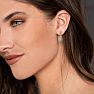 2 Carat Diamond Hoop Earrings In 14 Karat White Gold, 3/4 Inch Image-6