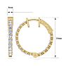 2 Carat Diamond Hoop Earrings In 14 Karat Yellow Gold, 3/4 Inch Image-4
