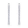 3 Carat Diamond Hoop Earrings In 14 Karat White Gold, 3/4 Inch Image-3