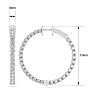 5 Carat Diamond Hoop Earrings In 14 Karat White Gold, 1 1/4 Inch Image-5