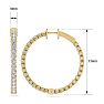 5 Carat Diamond Hoop Earrings In 14 Karat Yellow Gold, 1 1/4 Inch Image-4