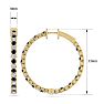 5 Carat Sapphire and Diamond Hoop Earrings In 14 Karat Yellow Gold, 1 1/4 Inch Image-4