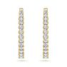 5 Carat Diamond Hoop Earrings In 14 Karat Yellow Gold, 1 1/2 Inches Image-2