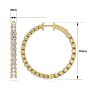 5 Carat Diamond Hoop Earrings In 14 Karat Yellow Gold, 1 1/2 Inches Image-4