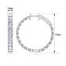 7 Carat Diamond Hoop Earrings In 14 Karat White Gold, 1 1/4 Inch Image-4
