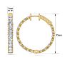 7 Carat Diamond Hoop Earrings In 14 Karat Yellow Gold, 1 1/4 Inch Image-4
