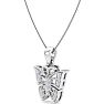Diamond Butterfly Pendant in 10k White Gold Image-2
