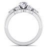 1 Carat Round and Marquise Diamond Bridal Set In 14 Karat White Gold Image-2