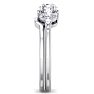 1 Carat Round and Marquise Diamond Bridal Set In 14 Karat White Gold Image-4