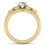 1 Carat Round and Marquise Diamond Bridal Set In 14 Karat Yellow Gold Image-3