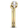 1 Carat Round and Marquise Diamond Bridal Set In 14 Karat Yellow Gold Image-4