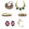 Statement Jewelry Gift Set Featuring 6 Pieces of Fashion Necklaces, Earrings and Bracelets Image-1