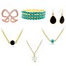Statement Jewelry Gift Set Featuring 6 Pieces of Fashion Necklaces, Earrings and Bracelets Image-1