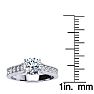 Moissanite Engagement Ring; 1 1/2 Carat Round Shape Moissanite Engagement Ring In 14 Karat White Gold Image-6