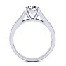 Moissanite Engagement Ring; 2 Carat Round Shape Moissanite Engagement Ring In 14 Karat White Gold Image-3