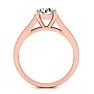 Moissanite Engagement Ring; 2 Carat Round Shape Moissanite Engagement Ring In 14 Karat Rose Gold Image-3
