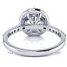 Moissanite Engagement Ring; 2 Carat Round Shape Halo Moissanite Engagement Ring In 14 Karat White Gold Image-5