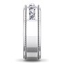 1 Carat Mens Diamond Band Ring In 14 Karat White Gold Image-4