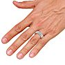1 Carat Mens Diamond Band Ring In 14 Karat White Gold Image-6