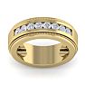 1 Carat Mens Diamond Band Ring In 14 Karat Yellow Gold Image-1