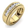 1 Carat Mens Diamond Band Ring In 14 Karat Yellow Gold Image-2