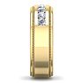 1 Carat Mens Diamond Band Ring In 14 Karat Yellow Gold Image-4