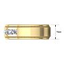 1 Carat Mens Diamond Band Ring In 14 Karat Yellow Gold Image-5