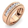 1 Carat Mens Diamond Band Ring In 14 Karat Rose Gold Image-2