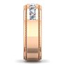 1 Carat Mens Diamond Band Ring In 14 Karat Rose Gold Image-4