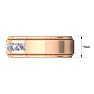 1 Carat Mens Diamond Band Ring In 14 Karat Rose Gold Image-5
