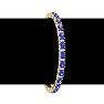 5 3/4 Carat Oval Shape Tanzanite and Diamond Bracelet In 14 Karat Yellow Gold, 7 Inches Image-5