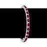 Ruby Bracelet; Ruby Tennis Bracelet; 7 Carat Oval Shape Ruby and Diamond Bracelet In 14 Karat White Gold Image-5