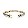 6 Carat Oval Shape Mystic Topaz and Diamond Bracelet In 14 Karat Yellow Gold, 7 Inches Image-2