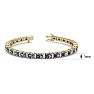 6 Carat Oval Shape Mystic Topaz and Diamond Bracelet In 14 Karat Yellow Gold, 7 Inches Image-4