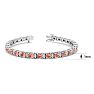 5 Carat Oval Shape Morganite Bracelet With Diamonds In 14 Karat White Gold, 7 Inches Image-4