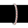 5 Carat Oval Shape Morganite Bracelet With Diamonds In 14 Karat White Gold, 7 Inches Image-5