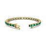 5 Carat Oval Shape Emerald and Diamond Bracelet In 14 Karat Yellow Gold, 5 Carat Oval Shape Emerald and Diamond Bracelet In 14 Karat Yellow Gold, 7 Inches Image-2
