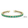 5 Carat Oval Shape Emerald and Diamond Bracelet In 14 Karat Yellow Gold, 5 Carat Oval Shape Emerald and Diamond Bracelet In 14 Karat Yellow Gold, 7 Inches Image-4