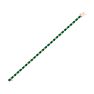 5 Carat Oval Shape Emerald and Diamond Bracelet In 14 Karat Rose Gold, 7 Inches Image-3