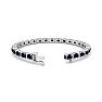 7 Carat Oval Shape Sapphire and Diamond Bracelet In 14 Karat White Gold, 7 Carat Oval Shape Sapphire and Diamond Bracelet In 14 Karat White Gold, 7 Inches Image-2