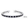 7 Carat Oval Shape Sapphire and Diamond Bracelet In 14 Karat White Gold, 7 Carat Oval Shape Sapphire and Diamond Bracelet In 14 Karat White Gold, 7 Inches Image-4