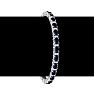 7 Carat Oval Shape Sapphire and Diamond Bracelet In 14 Karat White Gold, 7 Carat Oval Shape Sapphire and Diamond Bracelet In 14 Karat White Gold, 7 Inches Image-5
