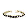 7 Carat Oval Shape Sapphire and Diamond Bracelet In 14 Karat Yellow Gold, 7 Inches Image-1